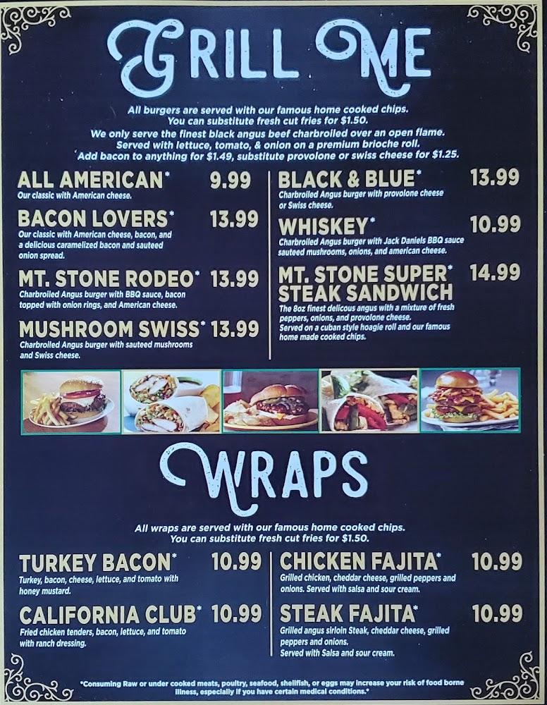 Mountain Stone Inn Menu image 2